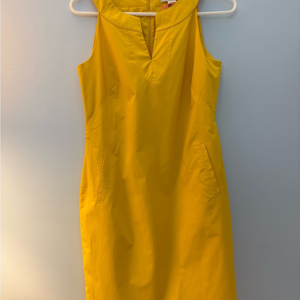 Banana Republic Vibrant Yellow Midi Dress
